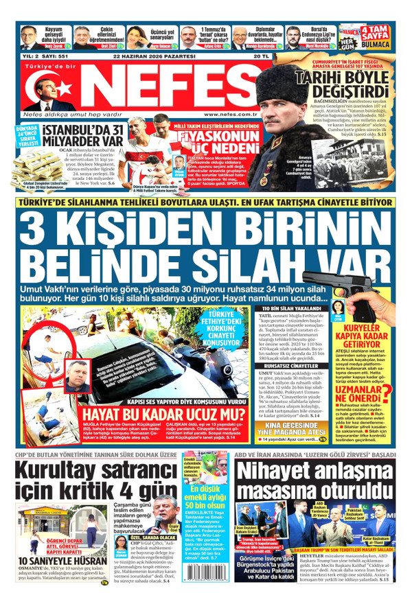 Nefes gazetesi ön sayfası