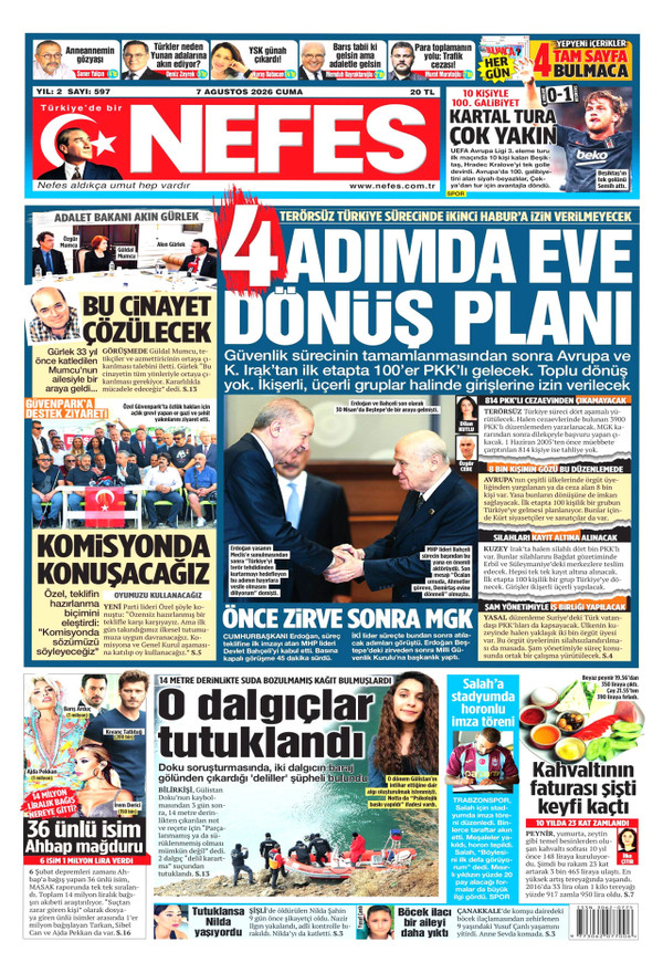 Nefes gazetesi ön sayfası